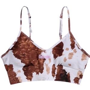 Civil Regime Concrete Kelly Cow Print Bralette M